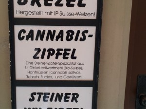 Angebot eines Bäckers in Stein am Rhein, Schweiz. Foto: Helmut Burlager